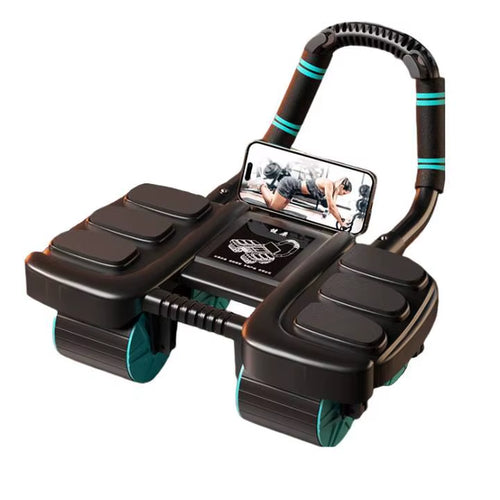 Abdominal Wheel Exerciser Six Elbow Design Slider Abdominal Workout Wheel Automatic Rebound Antislip Home Gym Fitness Equipment