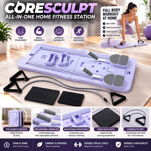 All-in-One Home Fitness Station – Full Body Workout System