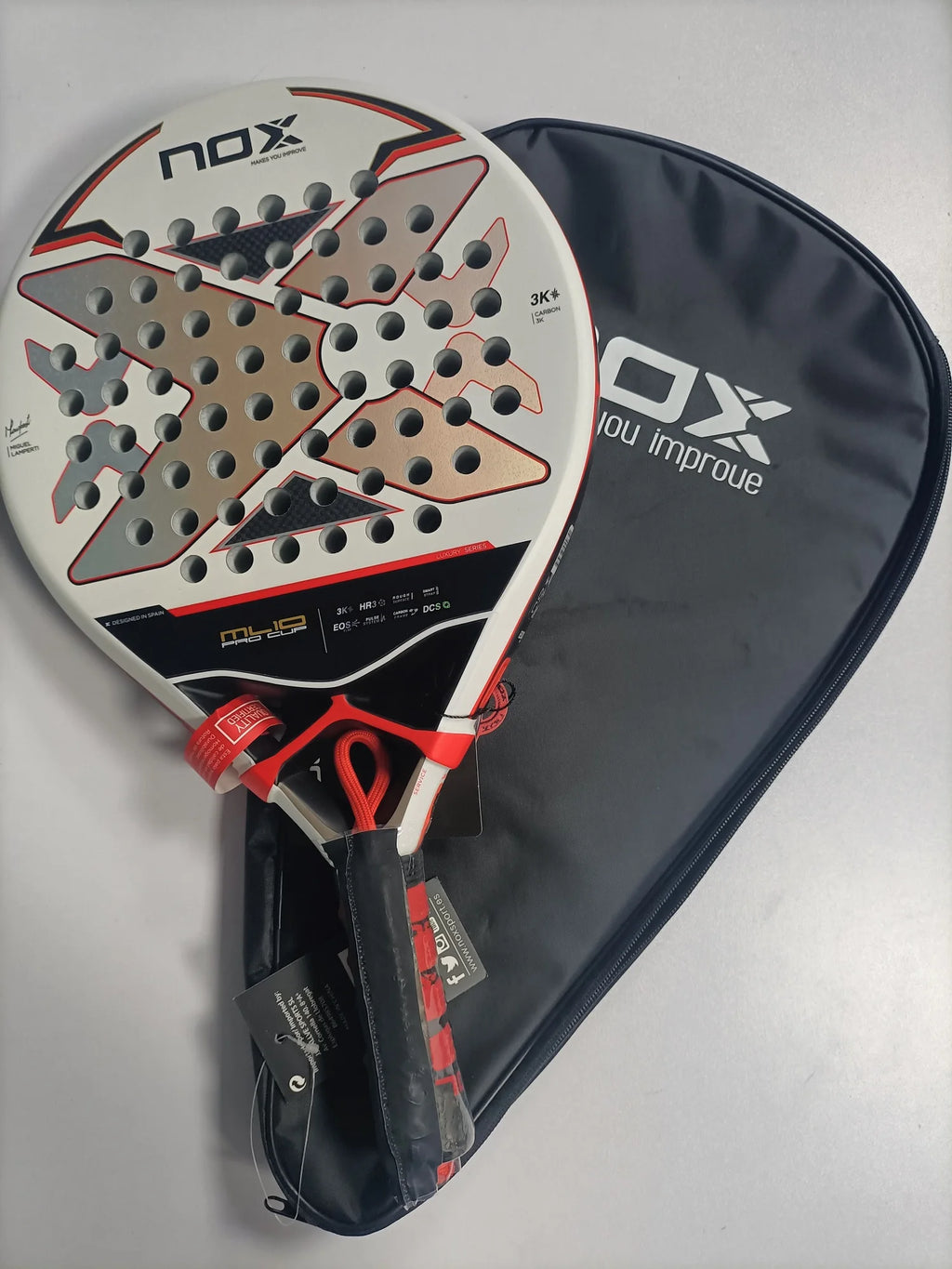 Professional Padel Tennis Racket Carbon Fibre Composite Diamond Shaped EVA Laminated Foam Fengdong 3D SPIN Sports Racquet