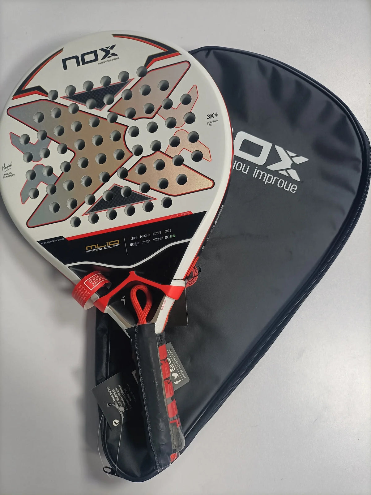 Professional Padel Tennis Racket Carbon Fibre Composite Diamond Shaped EVA Laminated Foam Fengdong 3D SPIN Sports Racquet