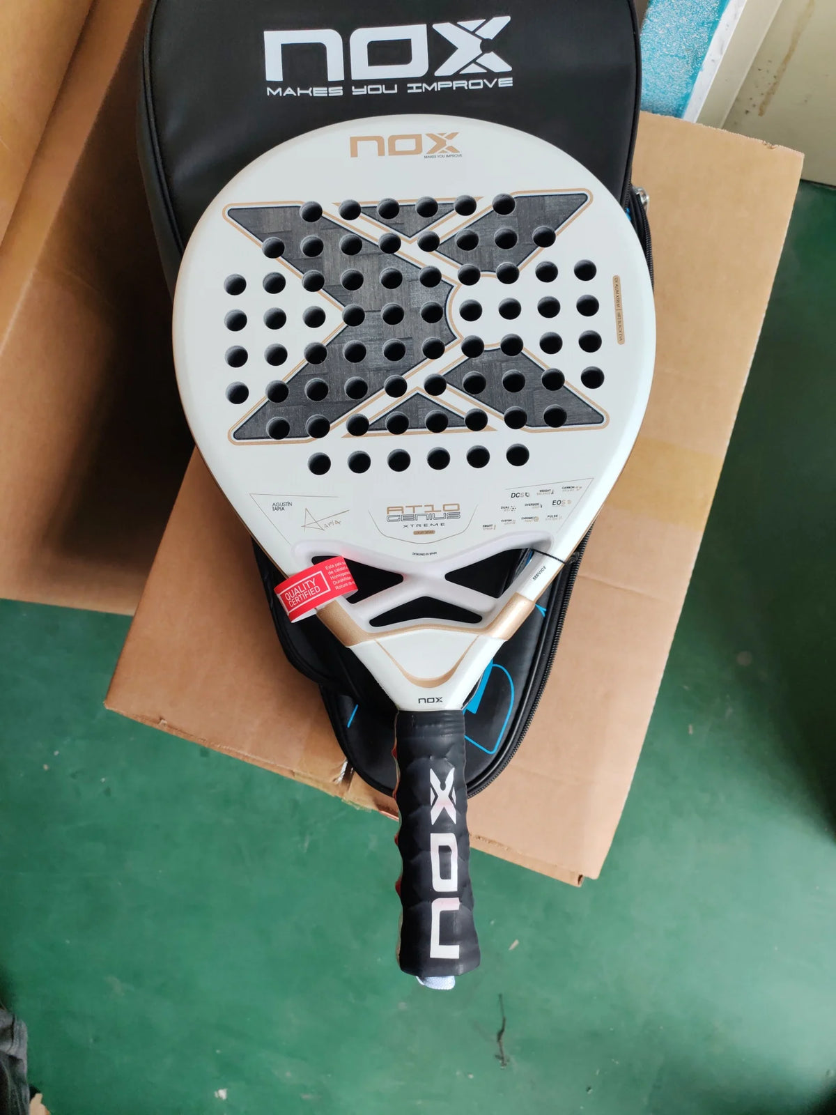 Professional Padel Tennis Racket Carbon Fibre Composite Diamond Shaped EVA Laminated Foam Fengdong 3D SPIN Sports Racquet