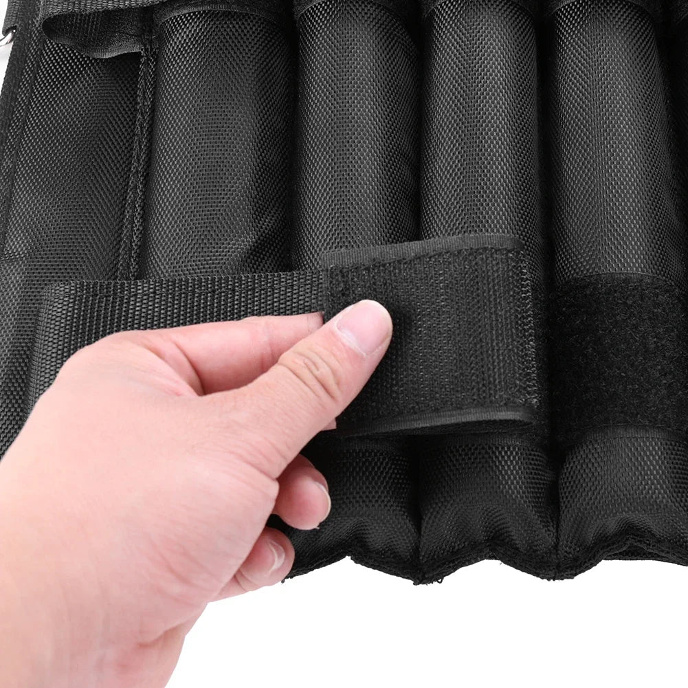 3-50Kg Durable Loading Weighted Vest Adjustable Weight Boxing Training Exercise Waistcoat Jacket Sand Clothing Fitness Equipment