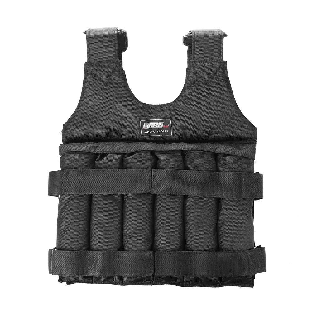3-50Kg Durable Loading Weighted Vest Adjustable Weight Boxing Training Exercise Waistcoat Jacket Sand Clothing Fitness Equipment