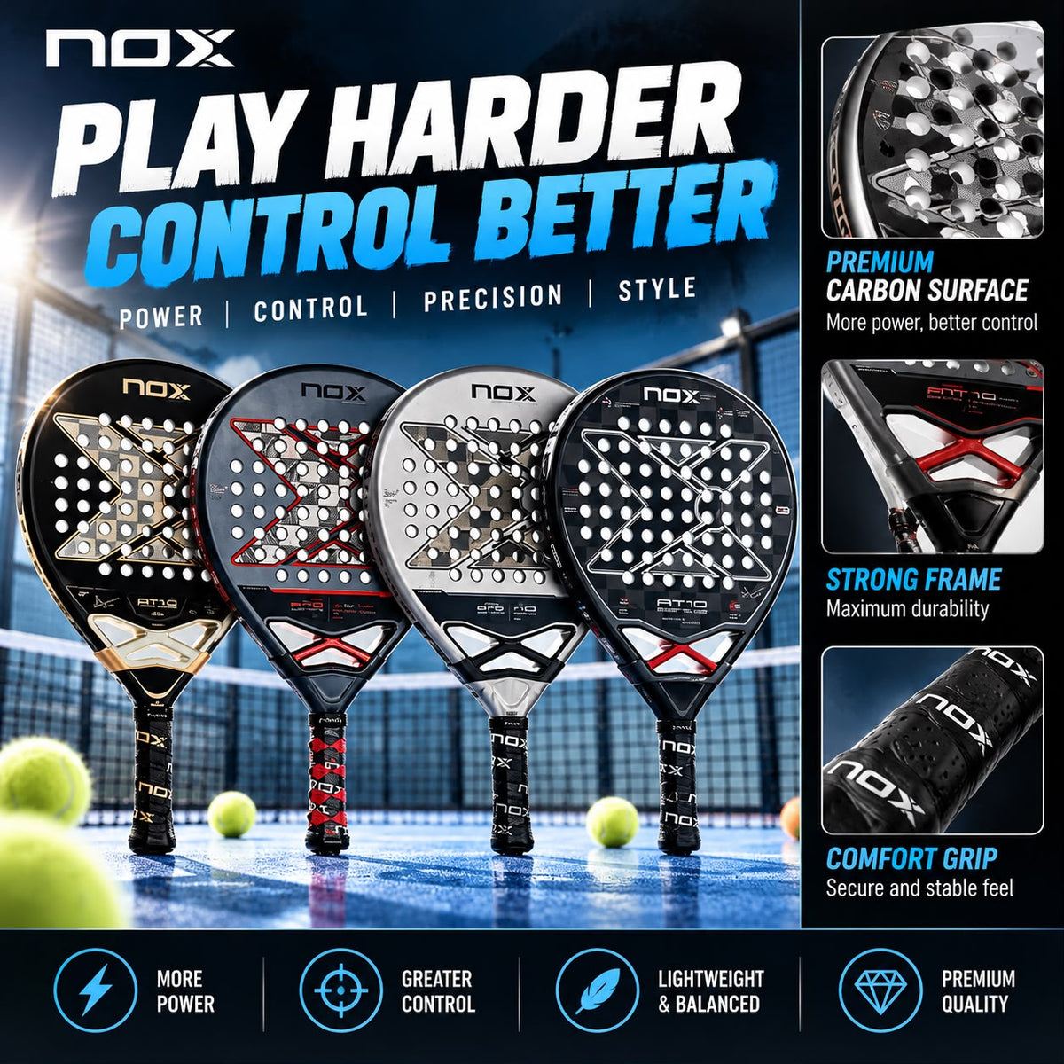NOX Silhouette Padel Racket – Precision, Comfort & Control